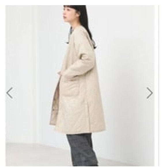 Black Quilted 2-Way Coat, Earth Music & Ecology Size M, NWOT - Picture 10 of 12